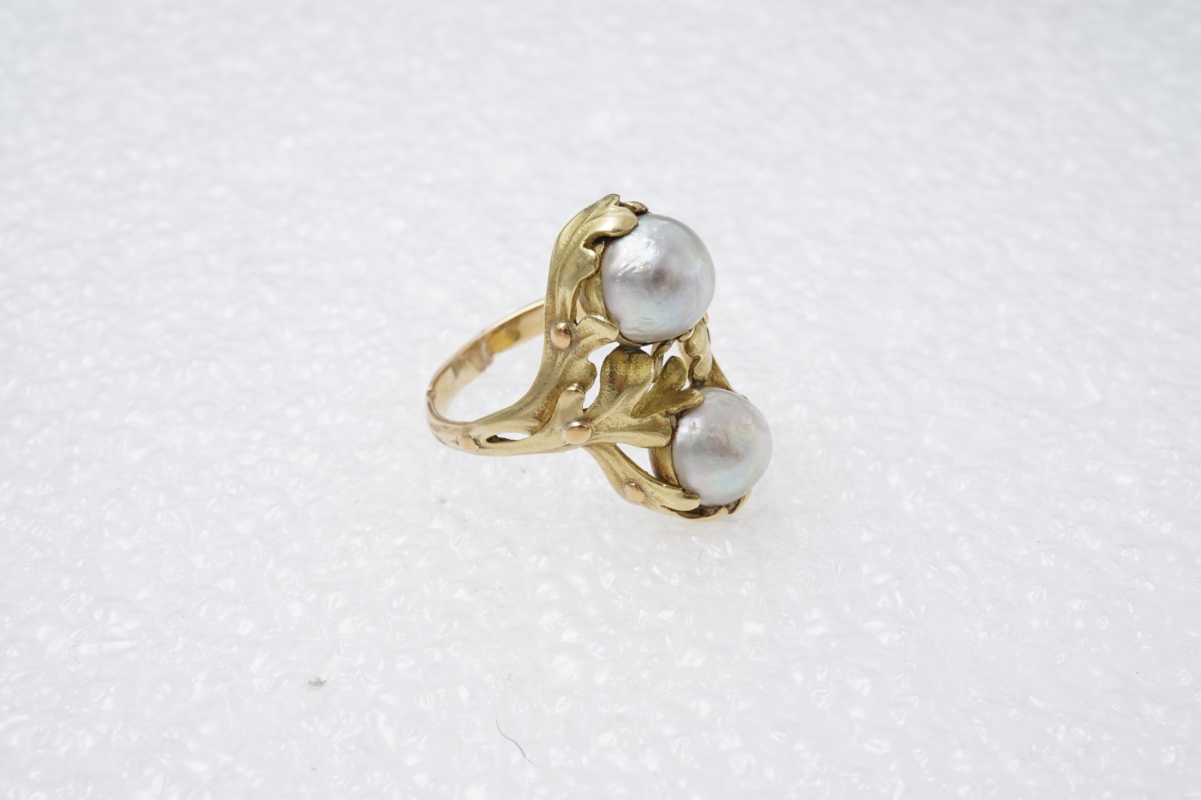 A fine Art Nouveau pearl ring, France, circa 1900